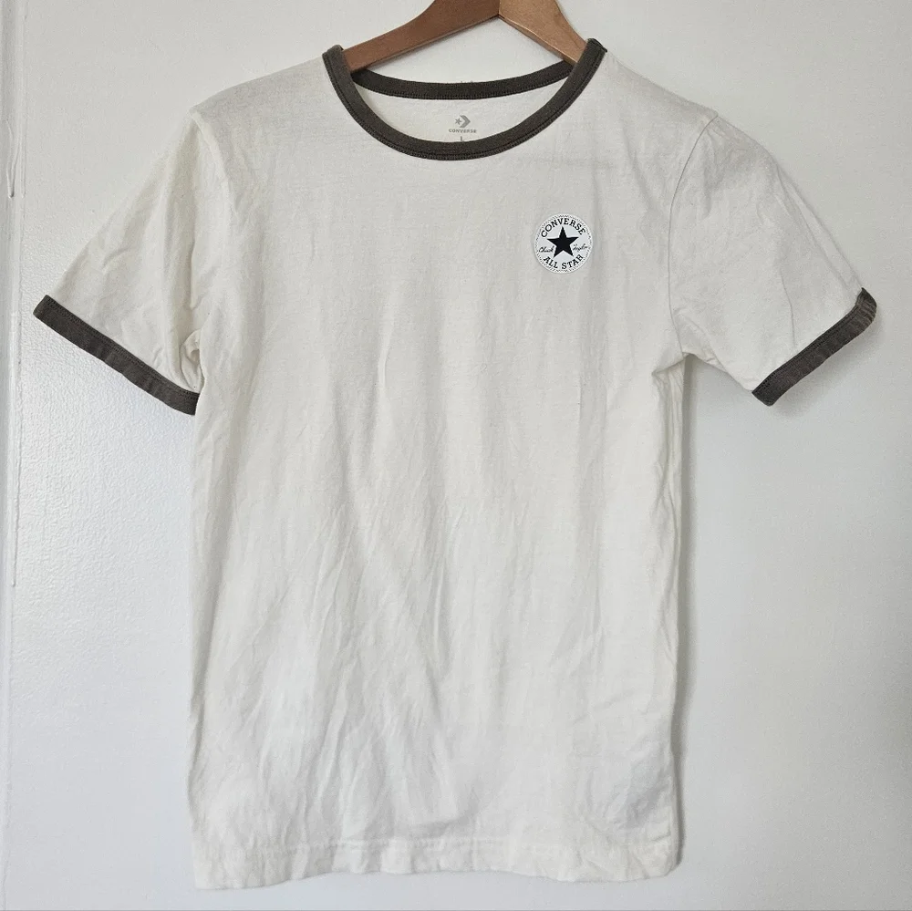 Converse Kids T-shirt Ringer L 12-13 Years Retro Logo Slim Cotton Indie Sleeze